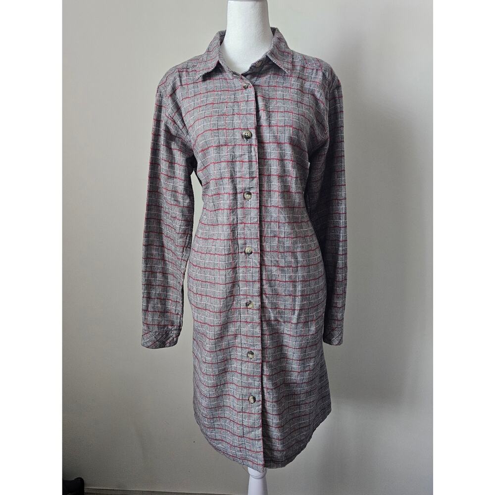 Columbia Holly Hideaway Flannel Plaid Button Up Dress Shirt Size M